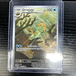 Pokemon Omanyte 180/165 SV 151 Illustration Rare LP - Image 1