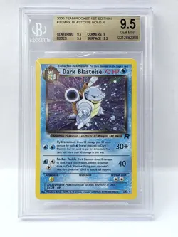 Pokemon Rocket Unlimited Blastoise Holo #3 Bgs 9.5 Very Nice!!! - Image 1