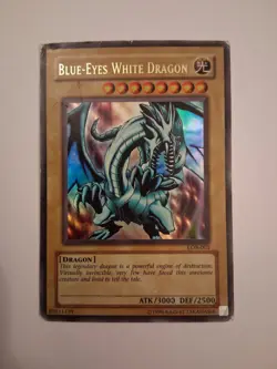 Blue-Eyes White Dragon LOB-001 Ultra Rare Unlimited OG MP Yugioh 89631139 - Image 1