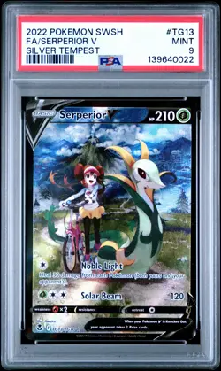2022 POKEMON SWORD & SHIELD SILVER TEMPEST #TG13 FULL ART/SERPERIOR V PSA 9 - Image 1