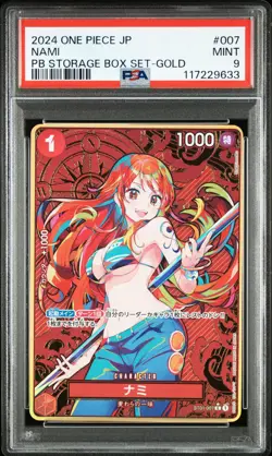 GOLD Nami One Piece 2024 PB Storage Box Set Promo Japanese ST01-007 C PSA 9 - Image 1