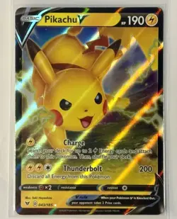 Pikachu V - 043/185 Pokemon Vivid Voltage SWSH NM Pack Fresh Ultra Rare Card - Image 1