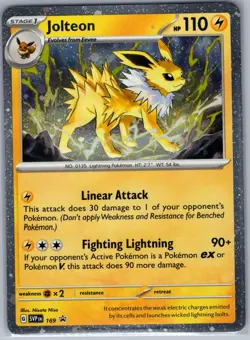 Jolteon - (Cosmos Holo) SVP 169 Holo Scarlet & Violet Promo - Pokemon Card - NM - Image 1