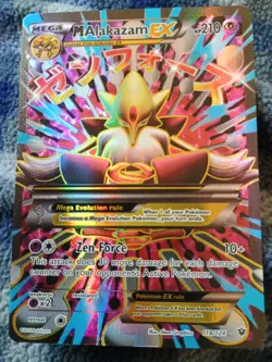 Pokemon Mega M Alakazam EX Full Art Ultra Rare Holo Card 118/124 Fates Collide - Image 1