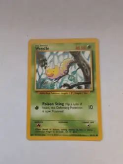 Weedle 69/102 Base Set Common Vintage Pokemon Card WOTC TCG English LP - Image 1