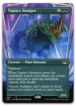 Topiary Stomper (Borderless) #290 (NM) Streets New Capenna SNC Magic MTG - Image 1
