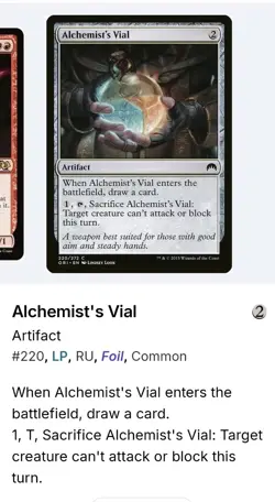 Russian Mtg Alchemist's Vial Foil Magic Origins # 220 - Image 5