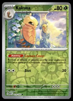 Kakuna 014/165 Common 151 Pokemon Reverse Holo Near Mint - Image 1
