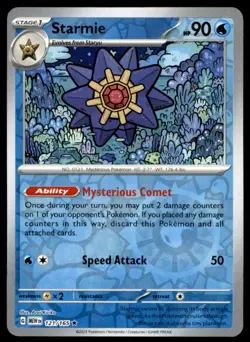 Starmie 121/165 Rare 151 Pokemon Reverse Holo Near Mint - Image 1