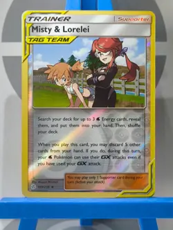 Misty & Lorelei Tag Team Reverse Holo 199/236 - S&M Cosmic Eclipse Pokemon TCG - Image 2