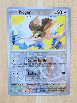 Pidgey 016/165 NM LEAGUE STAMPED PROMO mew 151 [Play! Pokemon Reverse Holo] - Image 1