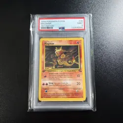 POKEMON 1999 FOSSIL 1ST EDITION MAGMAR 39 PSA 9 - Image 1
