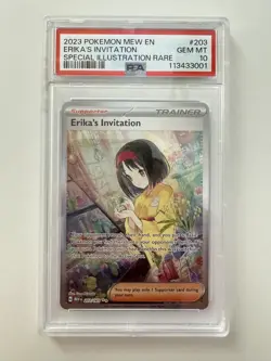 Erika's Invitation Pokemon TCG Scarlet Violet-151 Holo Card 203/165 PSA 10 - Image 1