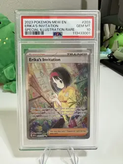Erika's Invitation Pokemon TCG Scarlet Violet-151 Holo Card 203/165 PSA 10 - Image 3