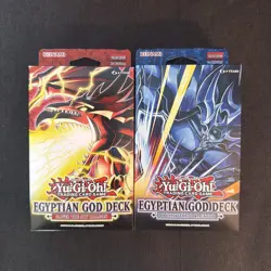 YuGiOh Egyptian God Deck: SLIFER & OBELISK Deck Box (Set Of 2) - New Sealed - Image 1