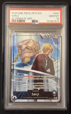Sanji (041) (Alternate Art) OP12-041 Legacy of the Master Foil PSA 10 - Image 1