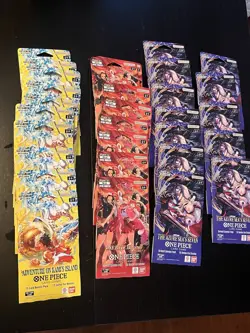One Piece Sleeved And Sealed Booster Packs (Lot Of 30) 8 EB03, 12 OP14, 10 OP15 - Image 1