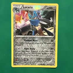 Lucario - 63/124 - Pokemon Fates Collide XY Reverse Holo Rare Card - Image 1