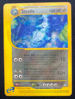 Steelix Aquapolis e-Reader Non Holo Rare Pokemon Card 35/147 HP *Read desc* - Image 1