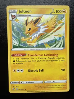 FREE SHIPPING Jolteon 047/185 Cosmos Holo Rare Vivid Voltage Pokemon Card - Image 1