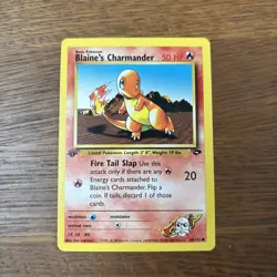 Pokemon Card Blaine's Charmander 1st Edition LP Gym Challenge 060/132 - Image 1