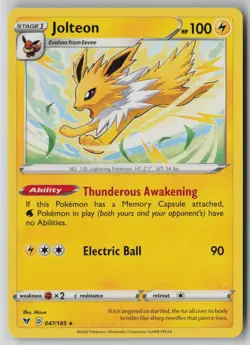 Jolteon 047/185 Pokemon Vivid Voltage Rare Lightly Played Card (LP) - Image 1