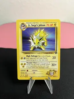 Lt. Surge's Jolteon 28/132 Pokemon Gym Challenge Rare Vintage WoTC Card - NM! - Image 1