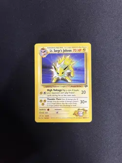 Lt. Surge's Jolteon 28/132 Pokemon Gym Challenge Rare Vintage WoTC Card - NM! - Image 3