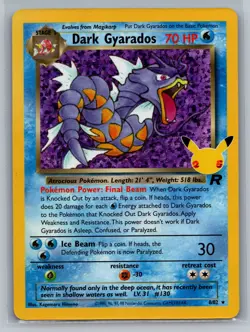 Dark Gyarados Celebrations: Classic Collection #8/82 Holo Pokemon Card - Image 1