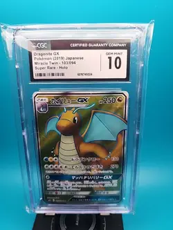 CGC 10 Gem Mint JPN Dragonite GX SR sm11 Miracle Twins 103/094 Pokemon Card - Image 1