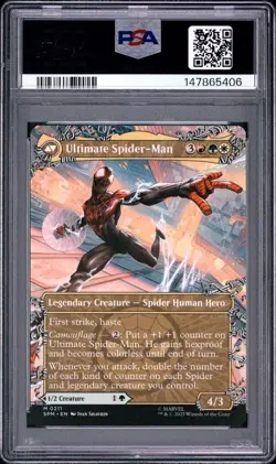 2025 MTG MARVEL'S SPIDER-MAN #0211 MILES MORALES/ULTIMATE SPIDER-MAN PSA 10 - Image 2