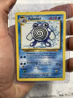 Pokemon TCG Poliwhirl Base Set 38/102 Regular Unlimited Uncommon LP Vtg Card - Image 1