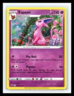 💥 Espeon SWSH174 Sword & Shied Ultra Rare Holo Promo Pokemon Card 2021 - Image 1