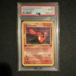 Pokemon Charmander Team Rocket 1st Edition #50 English PSA 6 2000 - Image 1