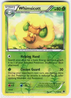Whimsicott 11/98 Uncommon Emerging Powers Pokemon Reverse Holo NM - Image 1