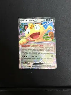 Pokemon TCG Meowth EX 062/088 POR Rare Foil 170 HP Cat Basic Card - Image 1