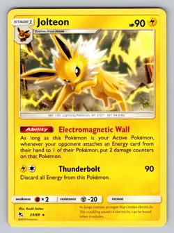 Jolteon 23/68 Rare Hidden Fates Pokemon Lightly Played - Image 1
