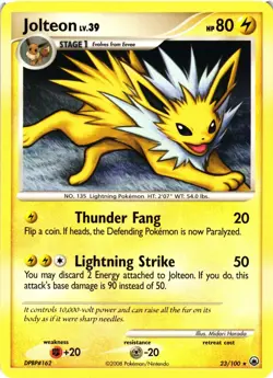 Pokemon TCG Majestic Dawn Jolteon 23/100 Rare LP - Image 1