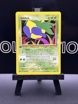 1st Edition Oddish 68/111 - Neo Genesis - Regular Pokemon - Common - NM - Image 2
