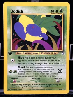 1st Edition Oddish 68/111 - Neo Genesis - Regular Pokemon - Common - NM - Image 3