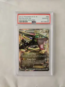 Pokemon 2012 BW Dragons Exalted Rayquaza EX 85/124 Holo Ultra Rare PSA 10 - Image 1