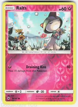 Ralts 91/147 Common Burning Shadows Pokemon Reverse Holo NM - Image 1