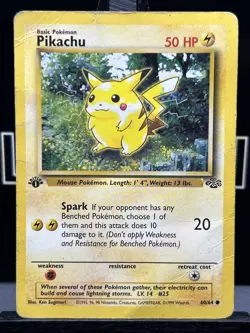 Pokemon TCG Pikachu Jungle 60/64 Regular 1st Edition WOTC HP - Image 3