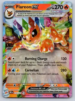 Flareon ex 014/131 Holo Double Rare Prismatic Evolutions Pokemon Near Mint - Image 1