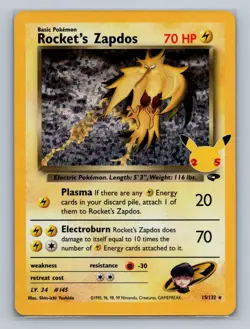 Pokemon Celebrations: Classic Collection #15/132 Rocket's Zapdos - Image 1