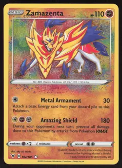Zamazenta 102/185 Amazing Rare Vivid Voltage Pokemon Near Mint - Image 1