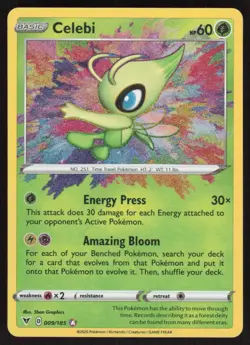 Celebi 009/185 Amazing Rare Vivid Voltage Pokemon Near Mint - Image 1