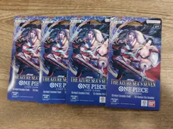 One Piece TCG: The Azure Sea's Seven Sleeved Booster OP-14 English - Lot of 4 - Image 1