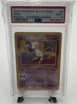Mew 9 Black Star Promo 2000 Holo Rare Pokemon TCG Card PSA 8 - Image 1