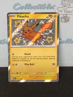 Pokemon Paldean Fates Baby Shiny Pikachu 131/091 Rare Holo Nm Trading Card - Image 4
